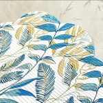 Brocade Leaf & Plain Gold